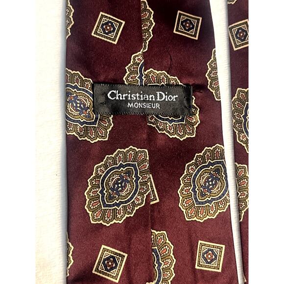 LOT of 3 Vintage Christian Dior Designer Silk Neck Ties - Picture 4 of 10